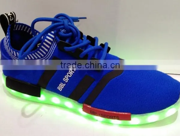 Flyknit Material Led Light Sneaker for Men and Women Cheap Price Own-designed photo-3