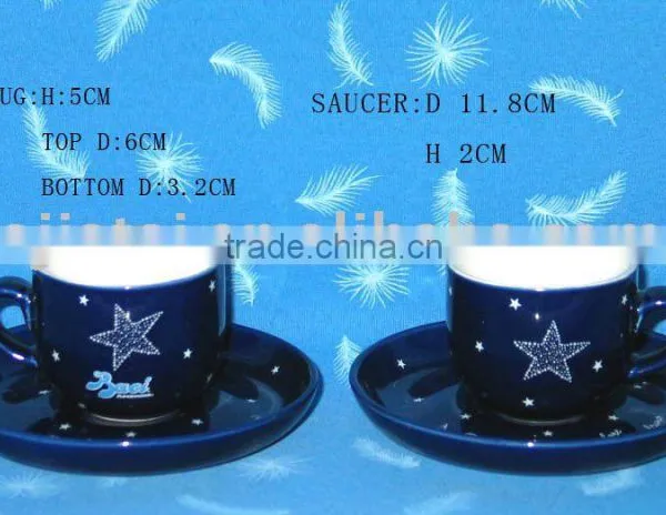 Coffee Cup and Saucer,ceramic Mug and Plate