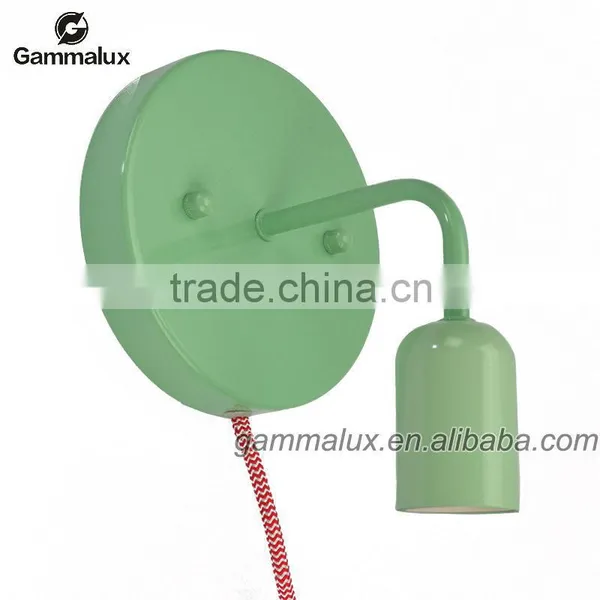 New Design Wall Lamp, Green Wall Light With Braided Wire Power Cord photo-6