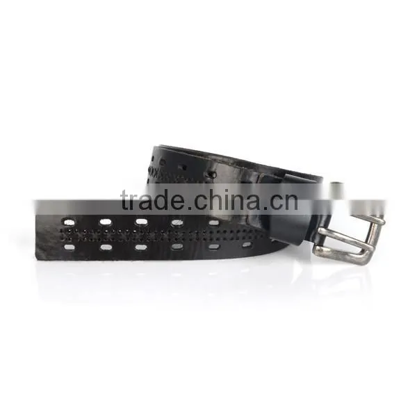 Factory Hot Sell Pin Belt Buckle Fashion Black Cowhide Italian Leather Belt Men photo-4