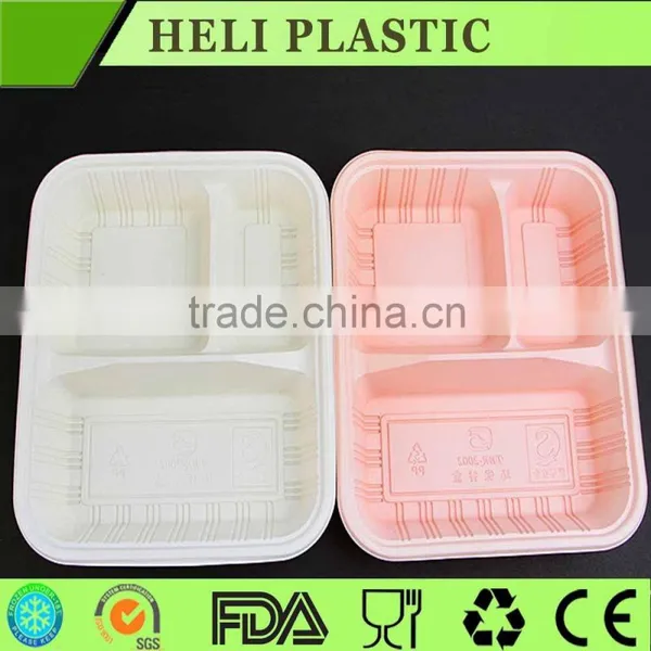 Plastic Food Container With Divider Frozen Food Packaging