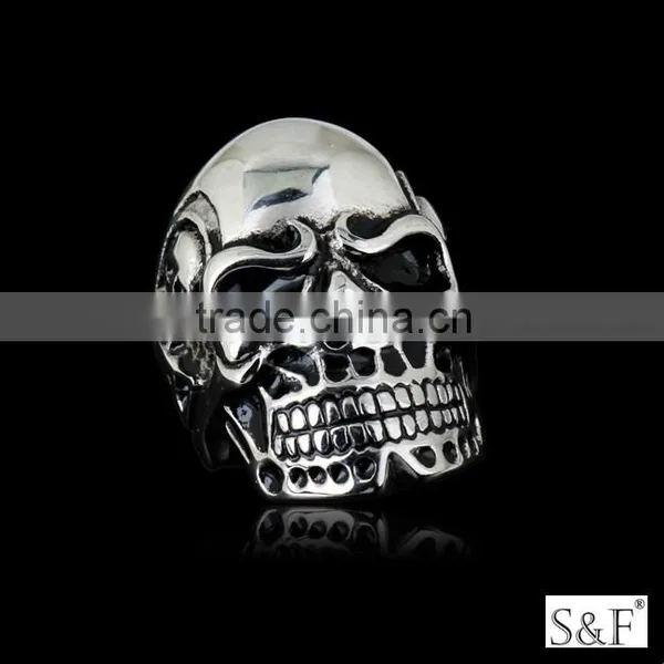146032 Unisex 2014 Fashion Jewelry Tstainless Steel Skull Rings