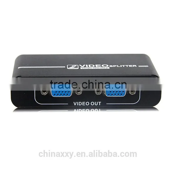 High Quality 2 Port VGA Splitter 1x2 Video Signal Distribution Mini Splitter Support Usb Power Adaptor photo-3