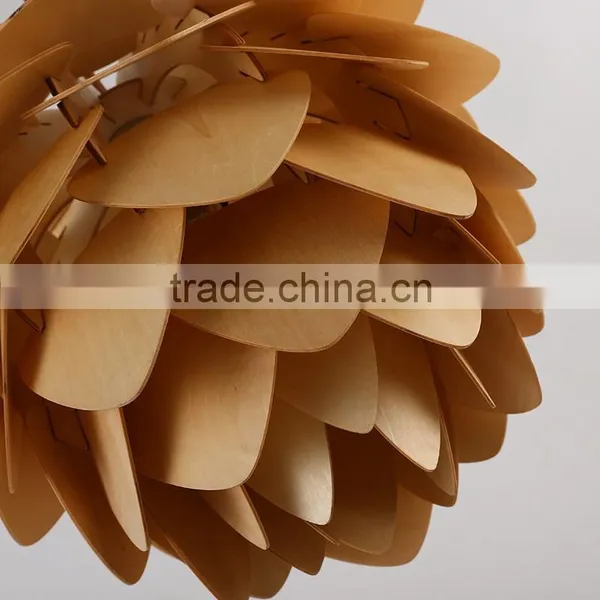 Modern Artichoke Lighting Crimean Pine Cone Wooden Pendant Lamp 403P-B01/02/03 photo-4