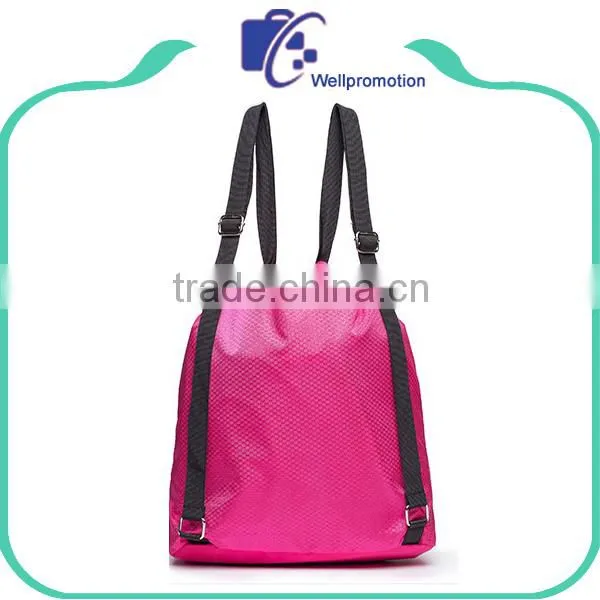 New Arrival Colorful Polyester Drawstring School Backpack Bag photo-2