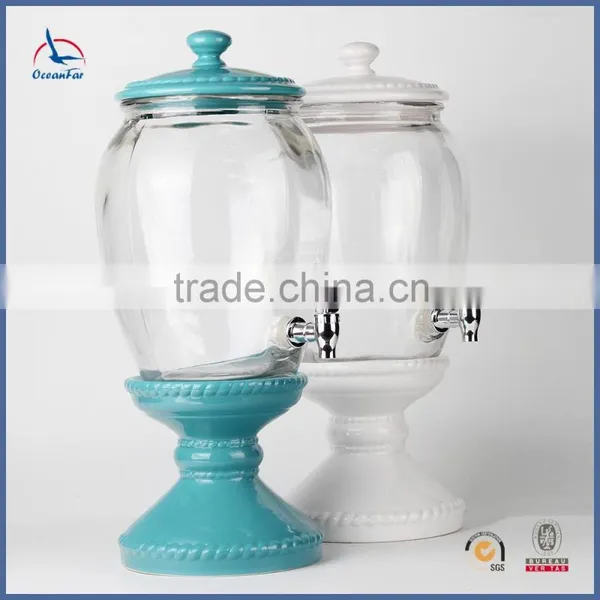 Hot Selling Products Glass Beverage Jar Wholesale Market Glass Dispenser With Stand photo-2