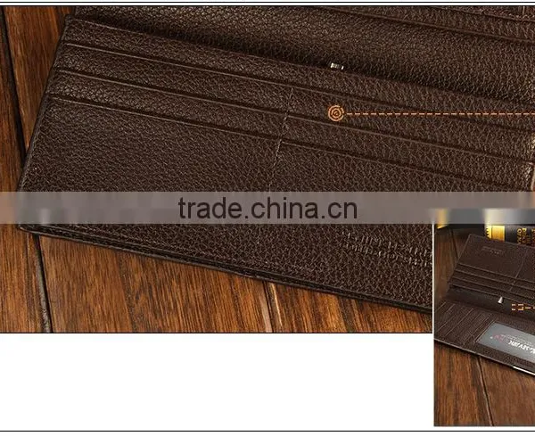 New Mens Leather Bifold Long Wallet Purse Clutch Handbag Credit Card Holder photo-6