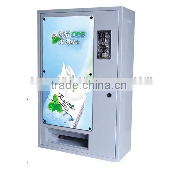 Coin Operated Mini Vending Machine for Pocket Tissue, Handkerchiefs Paper,etc.