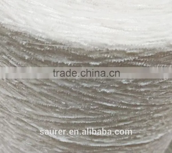 Acrylic Bright White Chenille Yarn photo-4