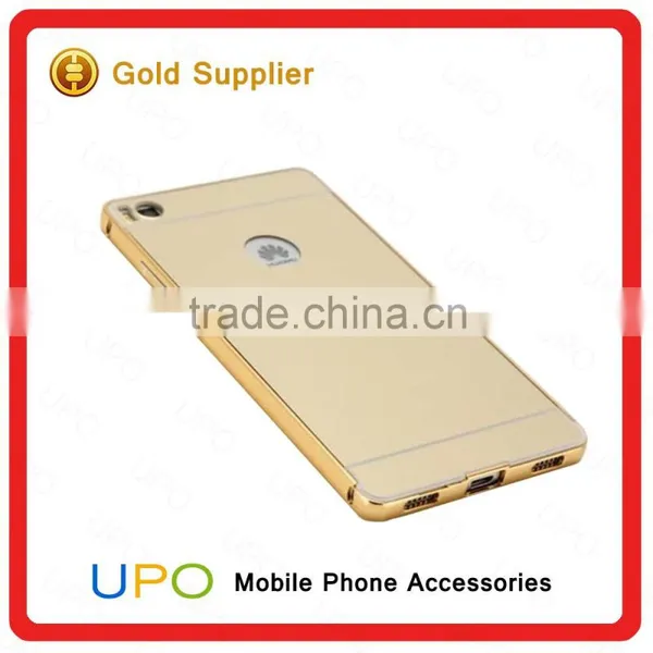 [UPO] Luxury Aluminum 24k Gold Metal Bumper Ultra-thin Mirror Cover For Huawei Honor 7 4C P8 Lite Mirror Case photo-6