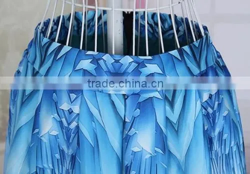 New Fashion Korean Casual Lady Women's Floral Large Hem Pleated Skirt photo-2