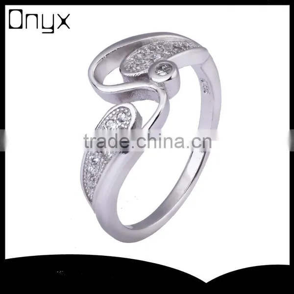 2015 Fashion 925 Sterling Silver Ring Micro Zircon Pave Setting s Letter Ring