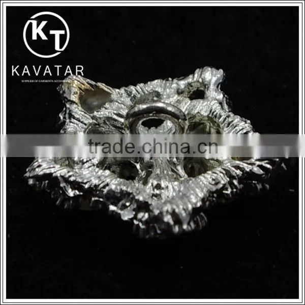 Good Quality NK010 Metal Rhinestone Button With Pearl for Clothes photo-4