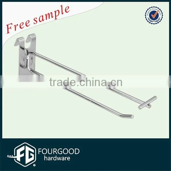 Metal supermarket gridwall hook / shop double wire hook