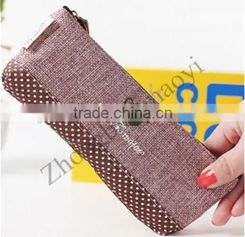 Lovely Canvas Student Storage Zipper Pencil Case Bag photo-3