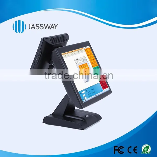 15 Inches Dual-screen Touch POS Machine, All-in-one POS Terminal, Point of Sale Systems