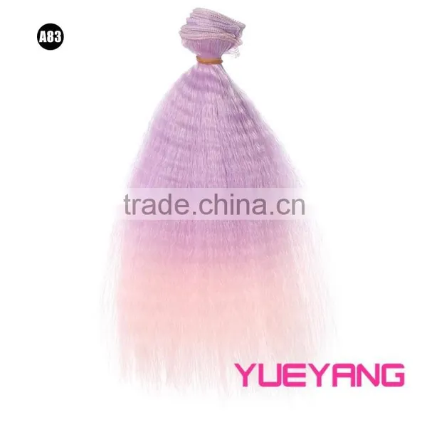 Two Color Hair Weave Extension Bundle for DIY Doll Wig photo-3