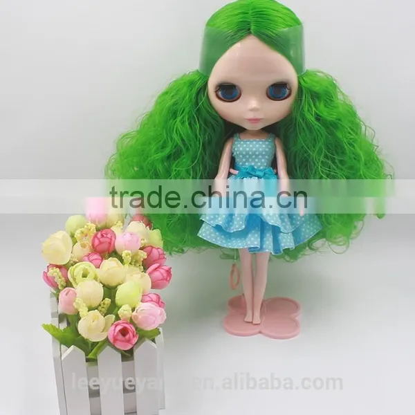 Hot Sales Shag Afro Curly Bright Green Neo Blythe Doll Wigs photo-2