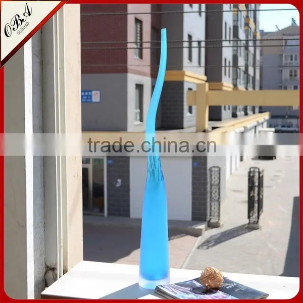 OUBOAO Handmade High Quality 68cm Tall Color Glass Vase For Desktop Decoration Flower Vase photo-2