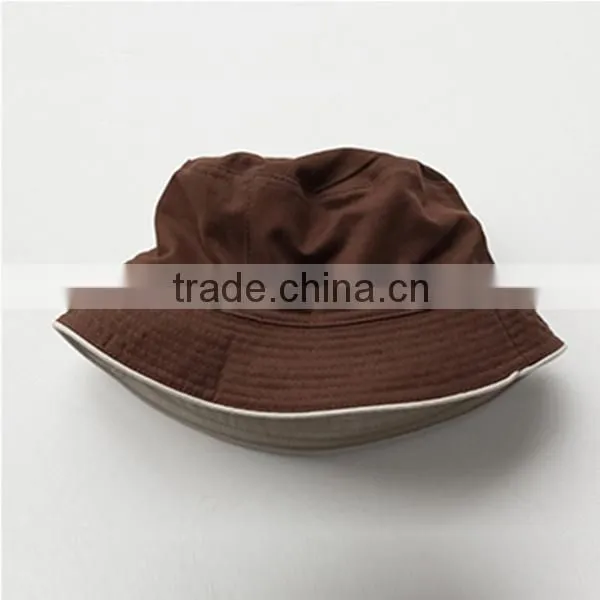 New Unisex 100% Cotton Solid Color Outdoor Simple Design Casual Bucket Hat photo-5