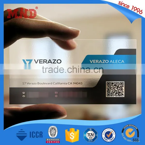 MDP417 Custom Transparent Plastic Business Card photo-2
