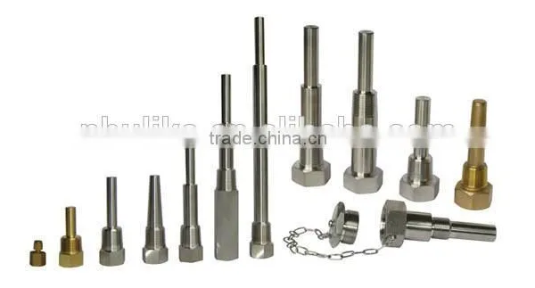 304 Stainless Steel Standard Thermowell for Industrial Bimetal Thermometers 1/2" NPT x 1/2" NPT Connection photo-2