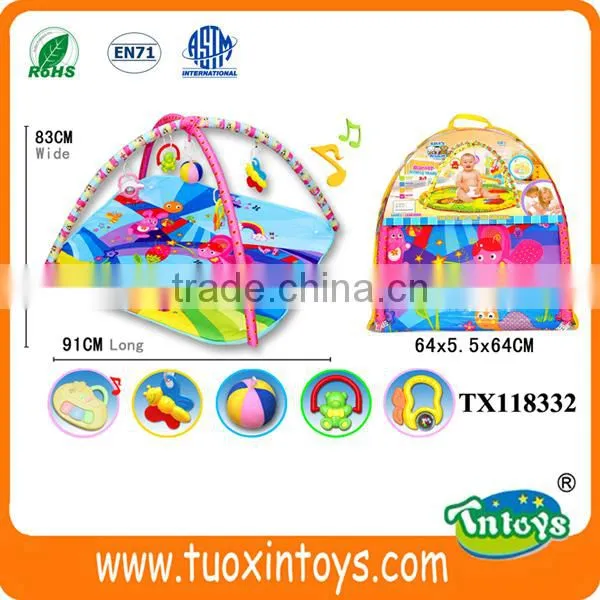 Baby Play Music Mat Crawling Carpet Kids Activities Blanket W/hanging Toys photo-4