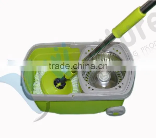 Removable 360 Magic Spin Mop With Two Wheels, Mop With Bucket Walkable Spin Mop photo-4