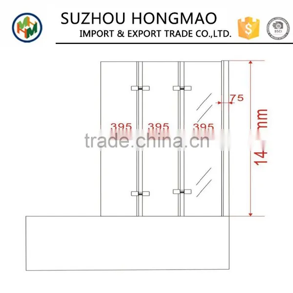 Easy Cleaning Folding Bath Screen photo-3