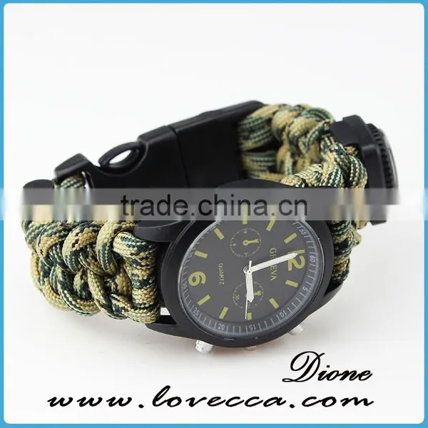 Camping and Hiking Expedition Watch With Handmade Paracord 550 Watch Band photo-4