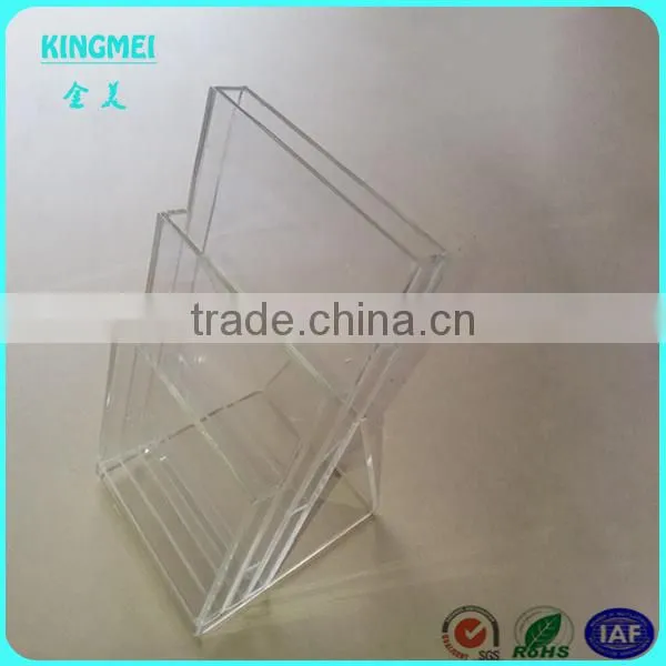 New Product White Acrylic Sign Holders,white Acrylic Brochure Holder With Logo Printing photo-4