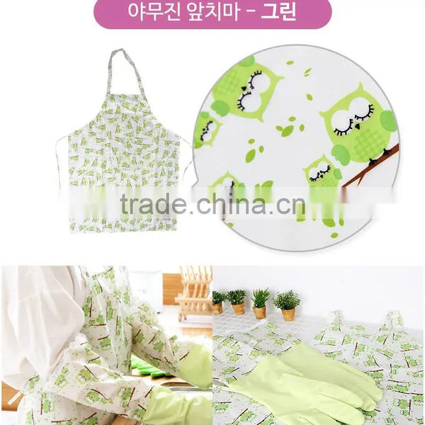 Working Apron, Cup Cake Apron, Anti-Stain Cooking Apron for Kitchen With Rubber Glove photo-4