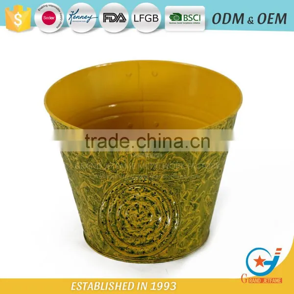 10 Inch Outdoor Plants for Pots Metal Flower Planters photo-3