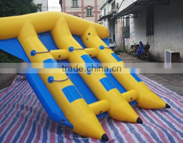3 Tubes Inflatable Fish / Inflatable Flying Fish Banana Boat For Water Sports photo-3
