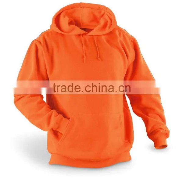 Winter Pullover Safety Mens Fleece Orange Zipper Hoodies Work Uniform hi Vis Workwear photo-2