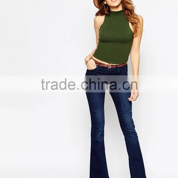 China Factory OEM ODM 2015 New Fashion Customized Turtleneck Crop Top photo-3