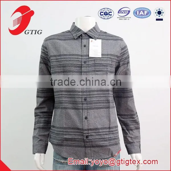 100% COTTON MEN LONG SLEEVE WOVEN CAUSUAL SHIRTS, TWIESTED YARN photo-3