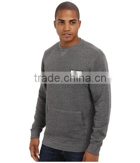 Fashion Man Custom Plain Crewneck Sweatshirt With Pocket photo-4