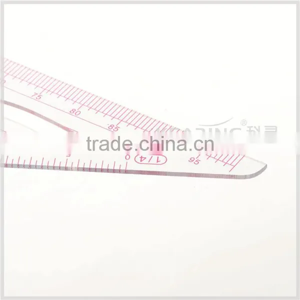 Kearing Luxury Plastic Rulers With Sandwich Line Scale Rulers 1/4,1/5 #8545 photo-5