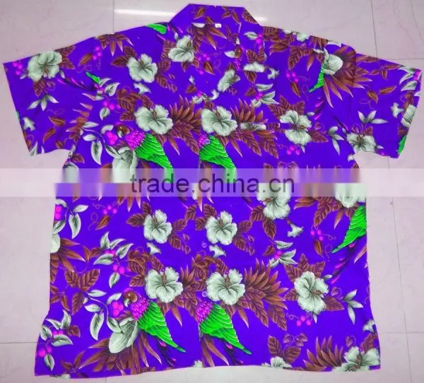 Bright Color Macau Parrot Print Hawaiian Shirts photo-2