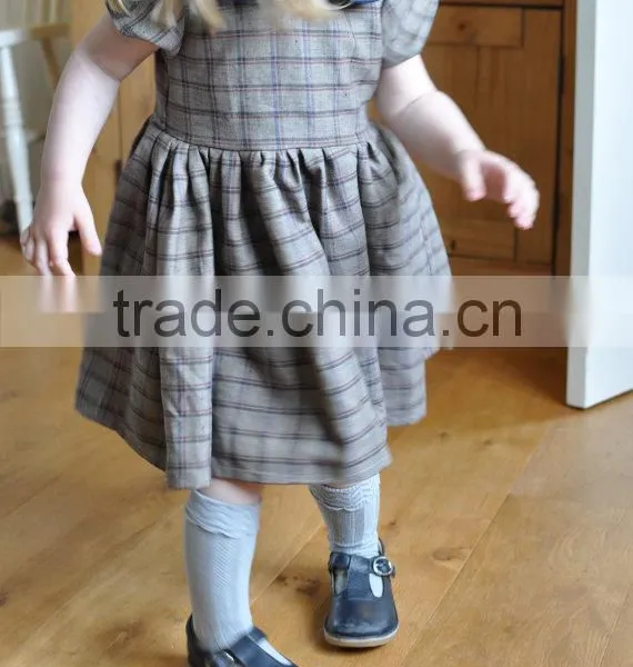 Top Quality Plaid 100% Cotton Summer Baby Girl Dress photo-2