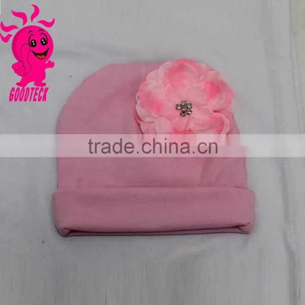 2015 Gift Set Fancy White Pink Yellow Flower Newborn Crochet Baby Hats photo-2