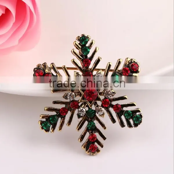 Zm53215a Christmas Snow Brooch Fashion Christmas Decorate Jewelry Snow Crystal Accessory photo-4