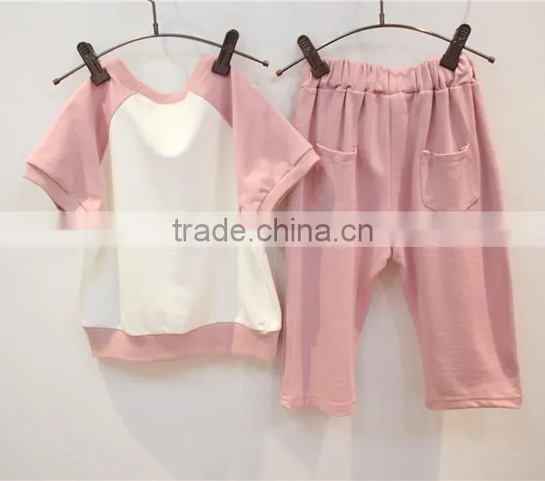Hot Sale Kids Wear,knit T-shirt+pants Girls Boutique Summer Outfits Children Summer Clothes Set photo-3