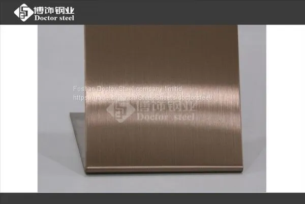 Light Hairline no Fingerprinted Bronze Hairline Stainless Steel Sheet photo-3