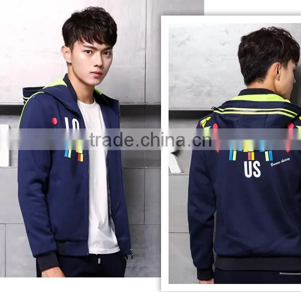 2015 Fashion Men's Long Sleeve Cardigan Hoodies Coat of Cultivate One's Morality photo-3