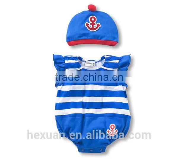 Cute Printed Cotton Short Sleeve Baby Boy Clothes Set Romper photo-5