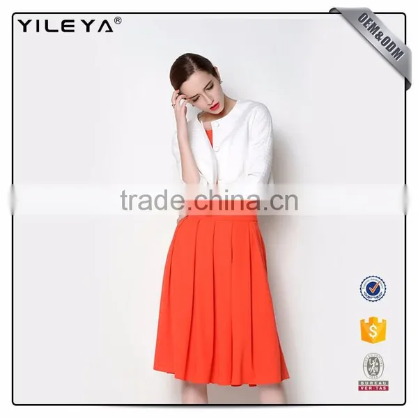 ODM & OEM Services Lovely Knee Length Cheap Pleated Skirts photo-4
