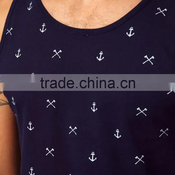 Anchor Print Pattern Throughout Vests photo-3