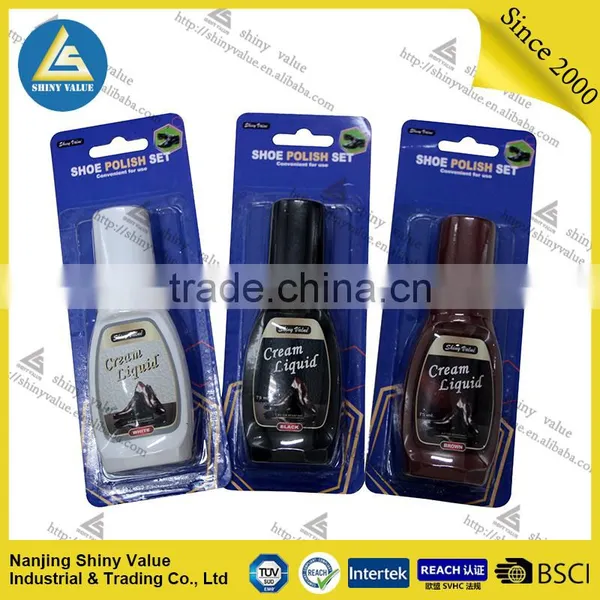 25ml 3 Pack Assorted Blister Card Liquid Shoe Shine /shoe Polish for Leather Protection photo-4